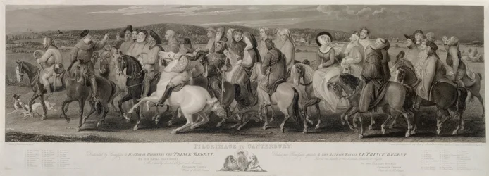 A Canterbury-i zarándoklat, James Heath (1757-1834) és Luigi Schiavonetti (1765-1810) metszete (rézkarc és metszet)